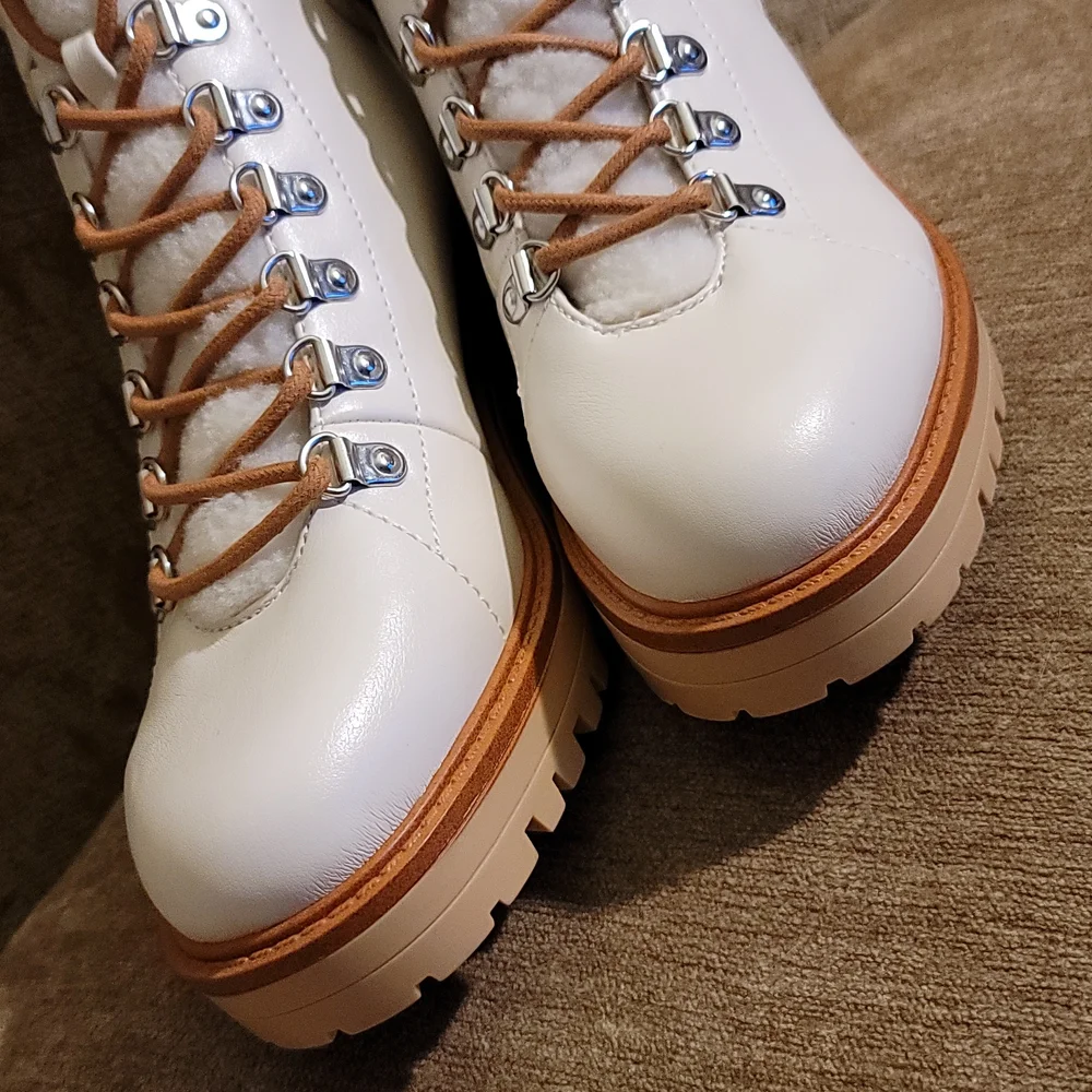 Marc Fisher MALLIE Lug Sole Sherpa Booties - Picture 10 of 16